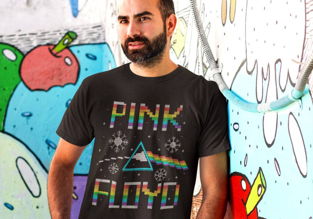 Pink Floyd Christmas Prism Men’s T Shirt