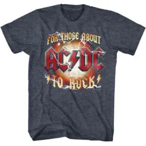 ACDC For Those About to Rock Lightning Men’s T Shirt