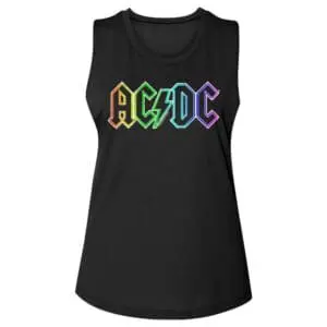 ACDC Neon Rainbow Logo Tanktop