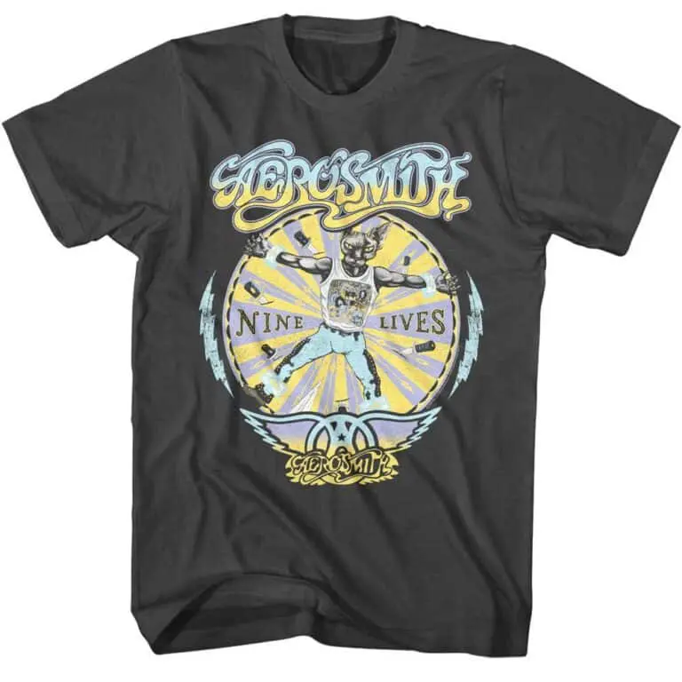 Aerosmith Nine Lives Wheel T-Shirt