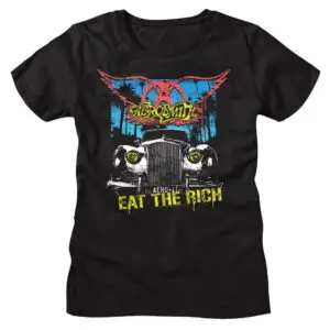 Aerosmith Eat The Rich Roller Women’s T Shirt