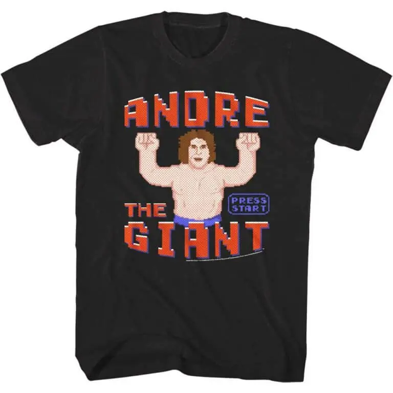 Andre the Giant 8Bit Press Start Men’s T Shirt