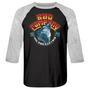 Bad Company Wolf Head 74 Baseball Shirt