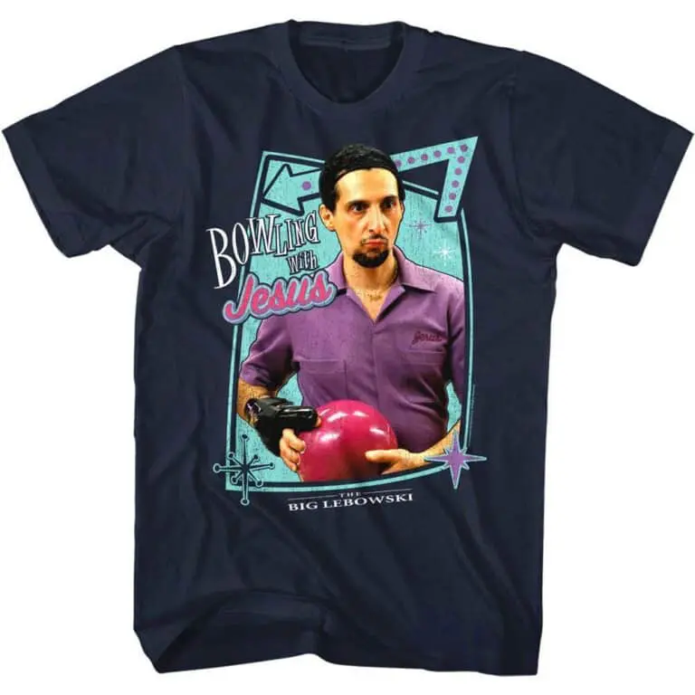 Big Lebowski Bowling with Jesus Men’s T Shirt