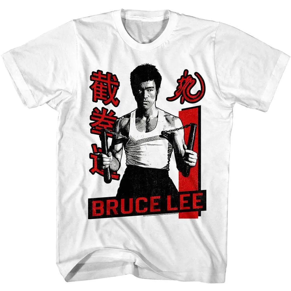 Bruce Lee Red Nunchucks Men’s T Shirt