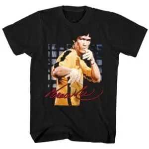 Bruce Lee Signature Yellow Jumpsuit Men’s T Shirt