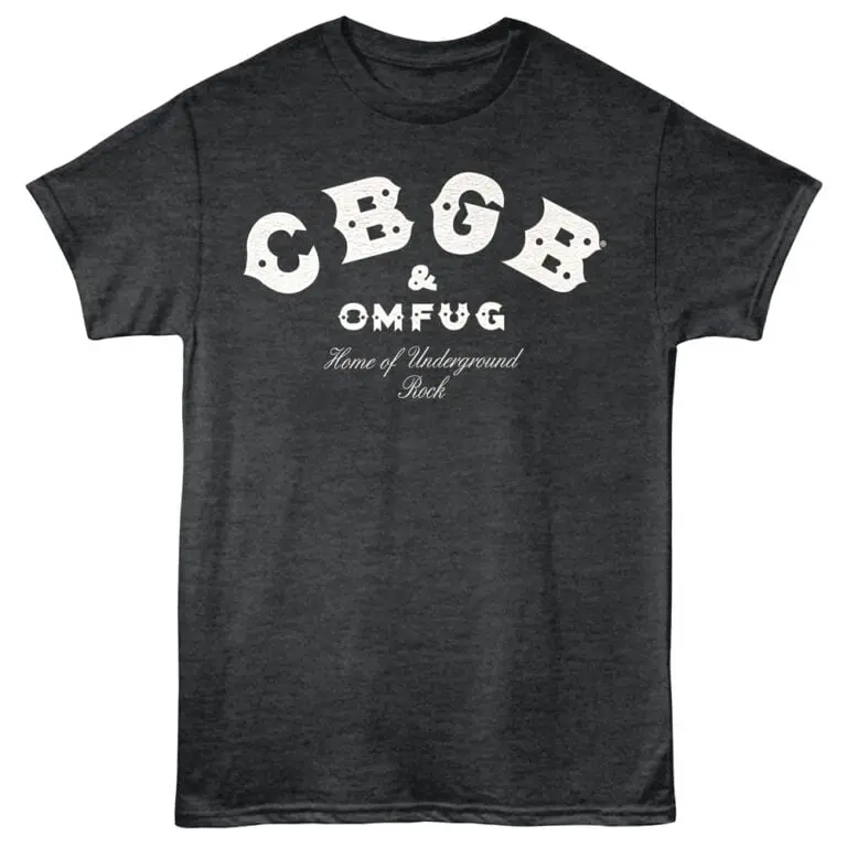 Edgy CBG & OMFG t-shirt with underground rock vibe, ideal for music lovers and streetwear fashion.