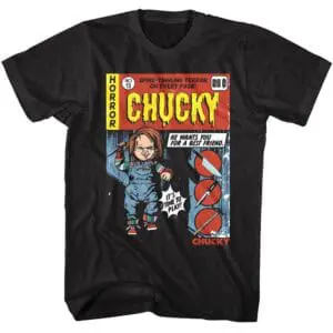 Childs Play Chucky’s Comic Horror Men’s T Shirt