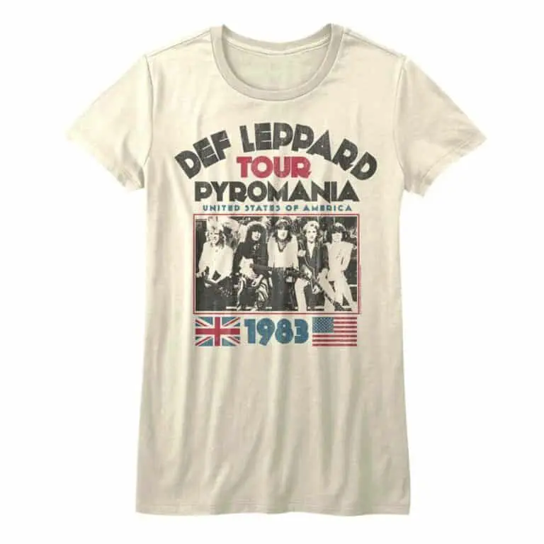 Def Leppard Pyromania USA Tour Top