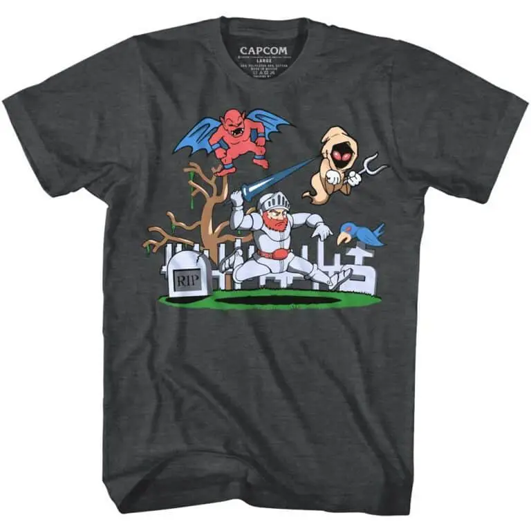 Ghosts n Goblins Arthur Graveyard Attack T-Shirt