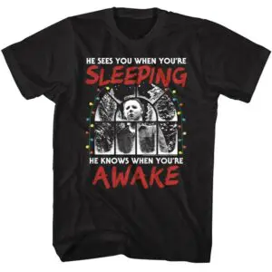Halloween He Sees You When You’re Sleeping Men’s T Shirt