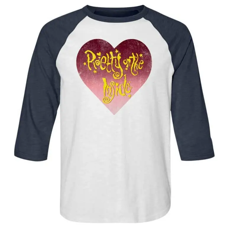 Hole Pretty on the Inside Heart Men’s Raglan Shirt