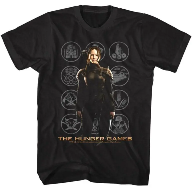 Hunger Games Katniss Panem Districts Men’s T Shirt