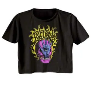 Incubus Flaming Skull Hand Women’s Crop Top