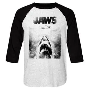 Jaws Shark Movie Poster Raglan Shirt