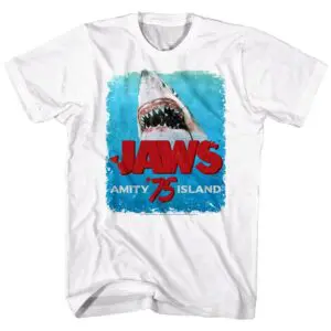 Jaws Shark Amity Island ’75 Men’s T Shirt