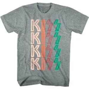 Kiss Faded Repeat Logo Men’s T Shirt
