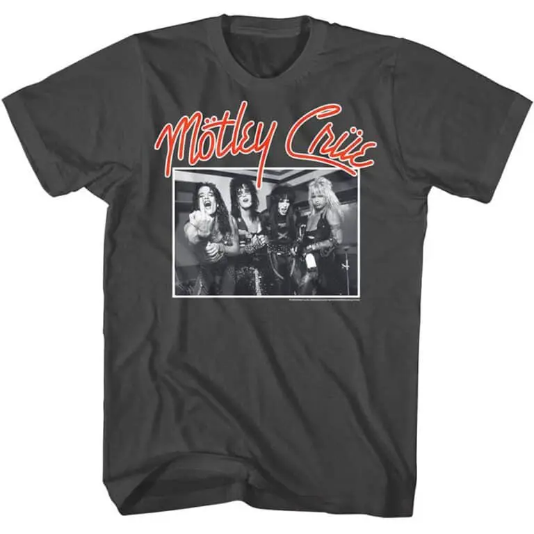 Motley Crue Stand & Deliver Photo Men’s T Shirt