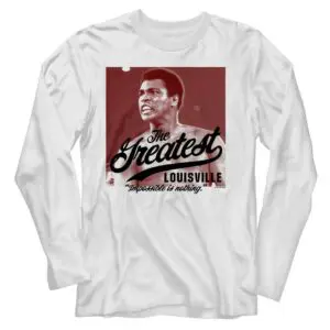 Muhammad Ali Impossible in Louisville Men’s Long Sleeve T Shirt