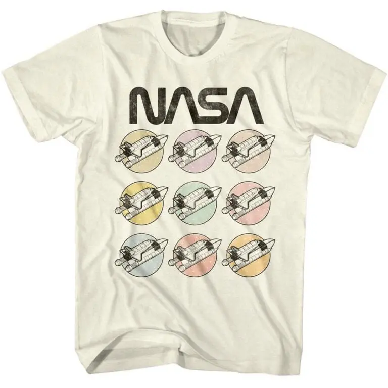 NASA Rocket Rainbow Men’s T Shirt