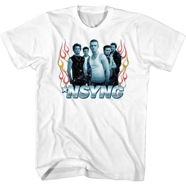 NSYNC Flames Girlfriend T-Shirt