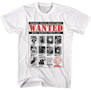 Parks and Recreation Pawnee Most Wanted List Men's T Shirt