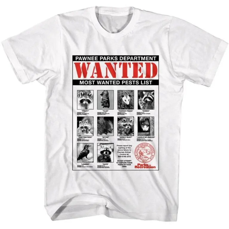 Parks and Recreation Pawnee Most Wanted List Men's T Shirt