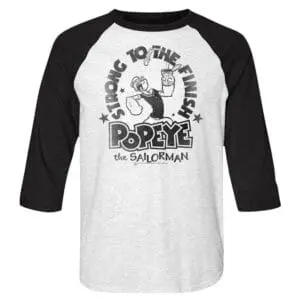 Popeye The Sailorman Strong to the Finish Raglan Shirt