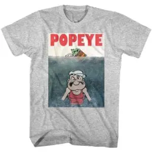 Popeye Jaws Parody Men's T Shirt