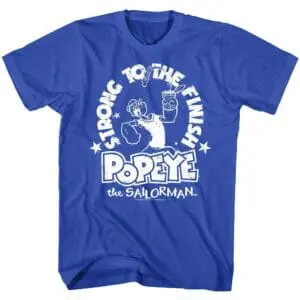 Popeye The Sailorman Strong to the Finish Men’s T Shirt