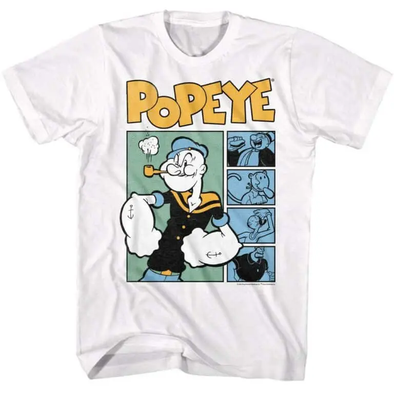 Popeye Comic Characters Sailorman Olive Men’s T Shirt