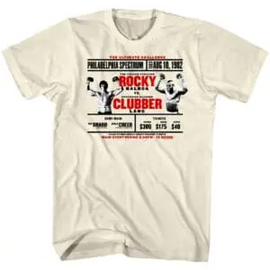 Rocky Versus Clubber Fight Poster Men’s T Shirt