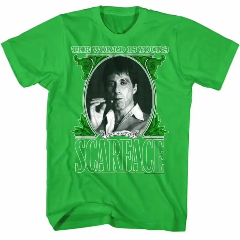 Scarface Tony Montana Green Dollar Men’s T Shirt