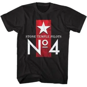 Stone Temple Pilots No 4 Red Stripe Men’s T Shirt