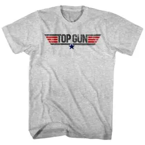 Top Gun Vintage Movie Logo Gray T-Shirt