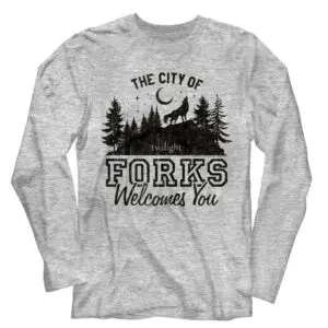 Twilight City of Forks Welcomes You Men’s Long Sleeve T Shirt