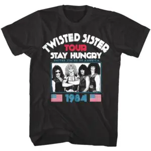 Twisted Sister Stay Hungry US Tour 1984 Men’s T Shirt