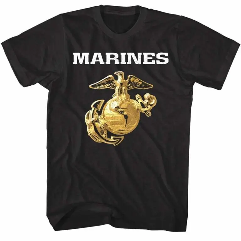 US Marines Gold Enlisted Emblem Men's T Shirt