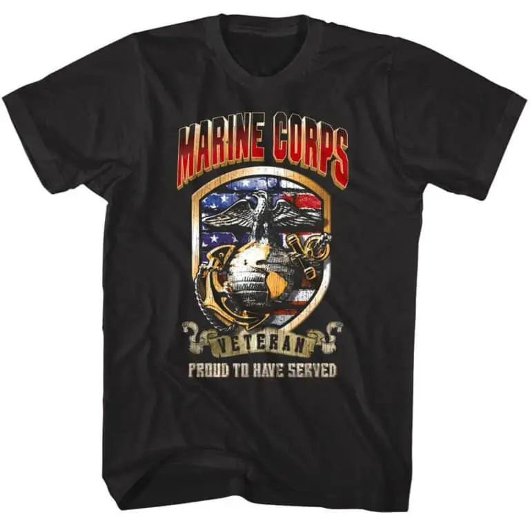 US Marine Corps Veteran Proud to have Served Men's T Shirt