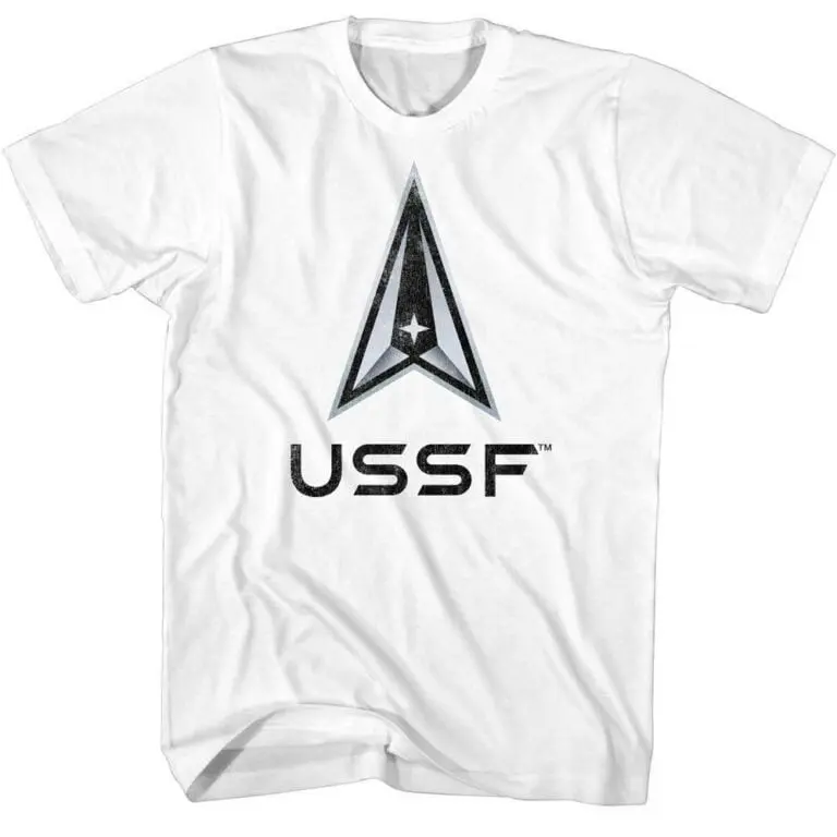 US Space Force Chrome USSF Logo Men’s T Shirt
