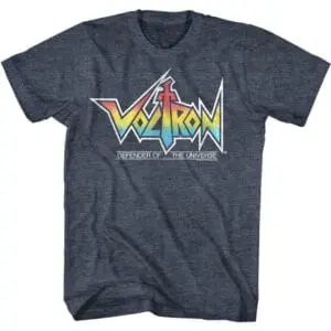Voltron Defender of the Universe Rainbow Logo Men’s T Shirt