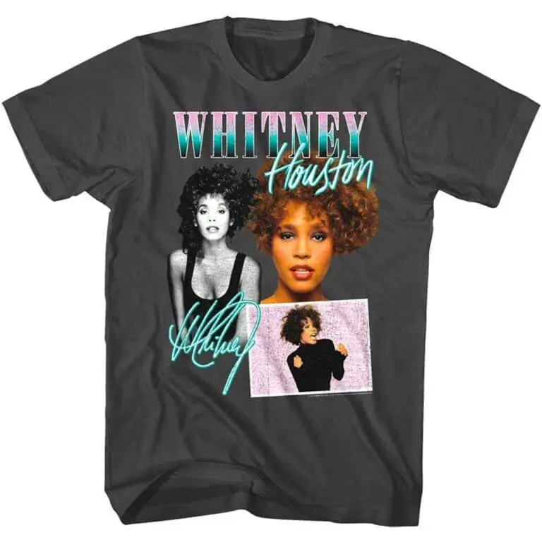 Whitney Houston Remembered Collage Men’s T Shirt