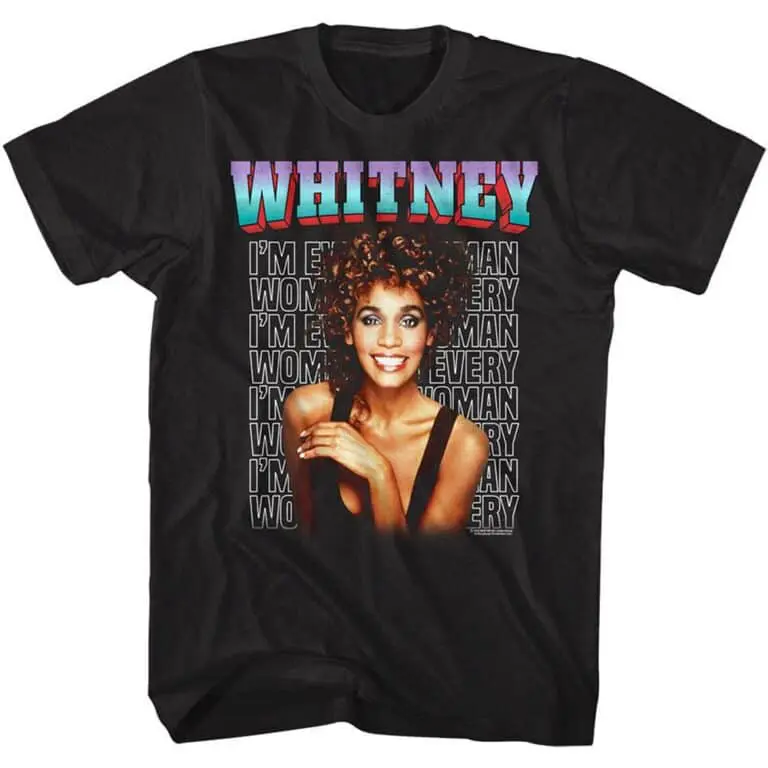 Whitney Houston Every Woman Smile Men’s T Shirt