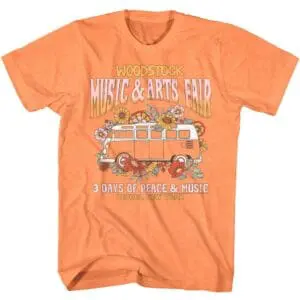 Woodstock Floral Hippie Van Men’s T Shirt