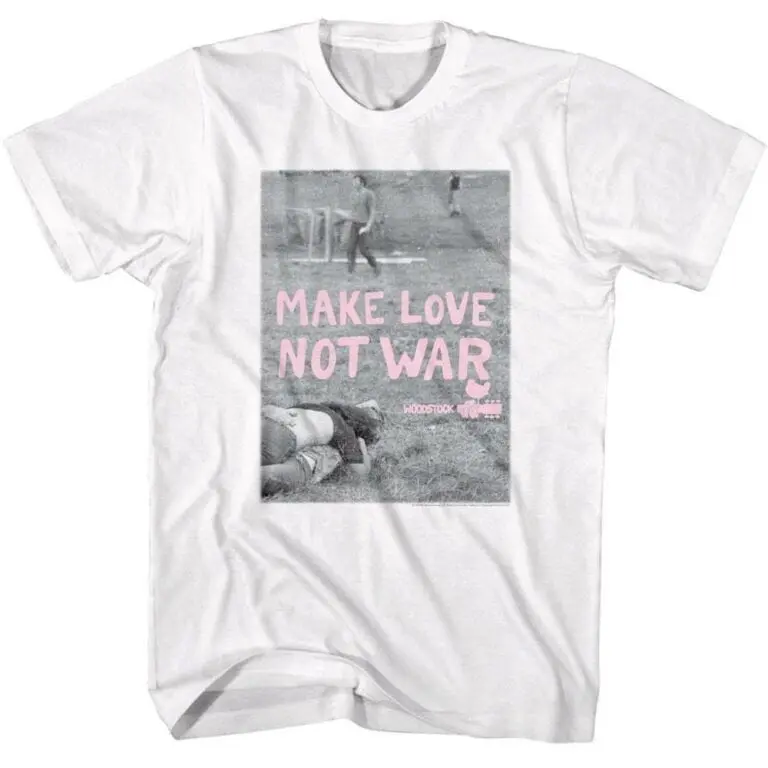 Woodstock Make Love not War Hippie Men’s T Shirt