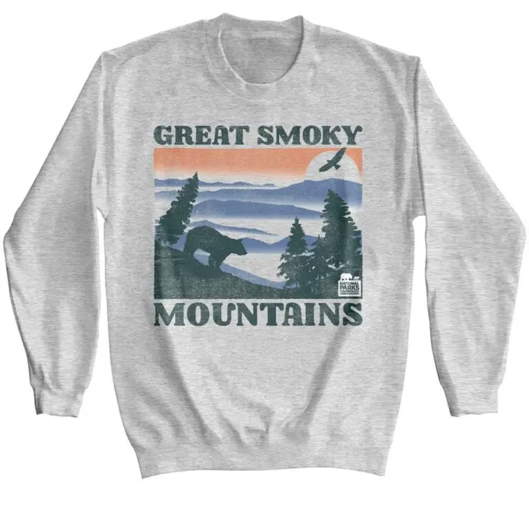 Great Smoky Mountains Sunset Sweatshirt - Gray Heather