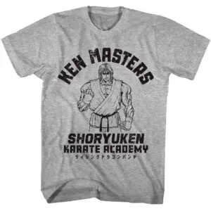 Street Fighter Ken Masters Shoryuken Karate Academy Men’s T Shirt