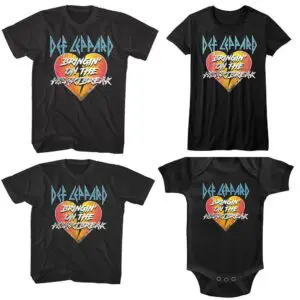 Def Leppard Bringin' On The Heartbreak Family T-Shirt Set