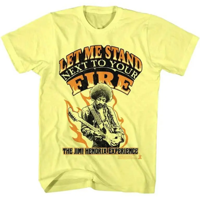 Jimi Hendrix Let Me Stand Next To Your Fire Men’s T Shirt