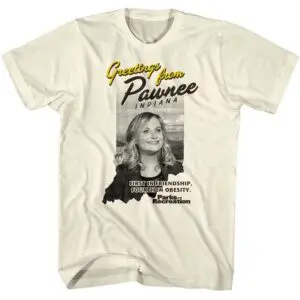 Parks and Recreation Greetings From Pawnee Men's T Shirt